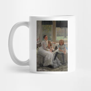 Portrait of Mrs Catherine Smith Gill and Two of her Children by James Tissot Mug